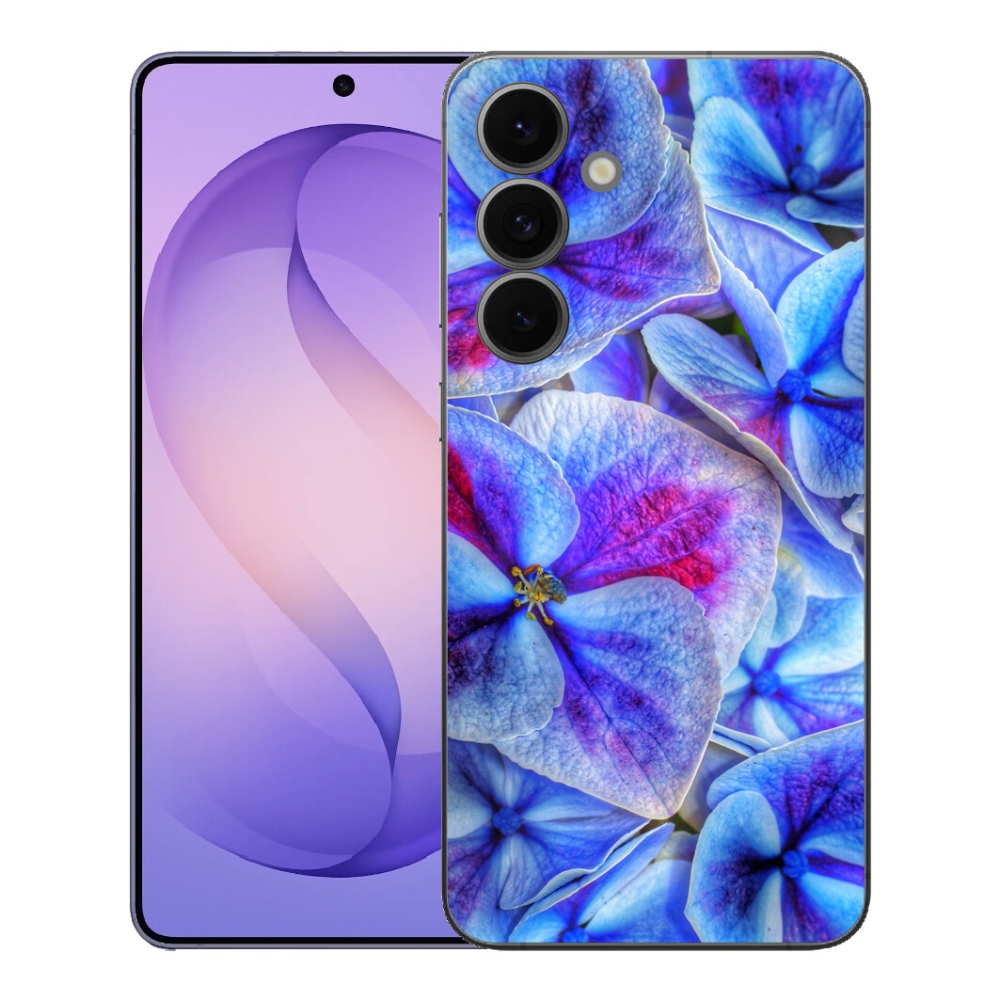 Gélový kryt mmCase na Samsung Galaxy S26 FE - modré kvety 1