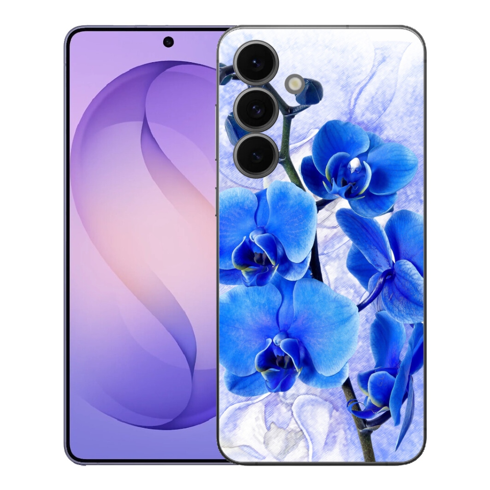 Gélový kryt mmCase na Samsung Galaxy S26 FE - modré kvety