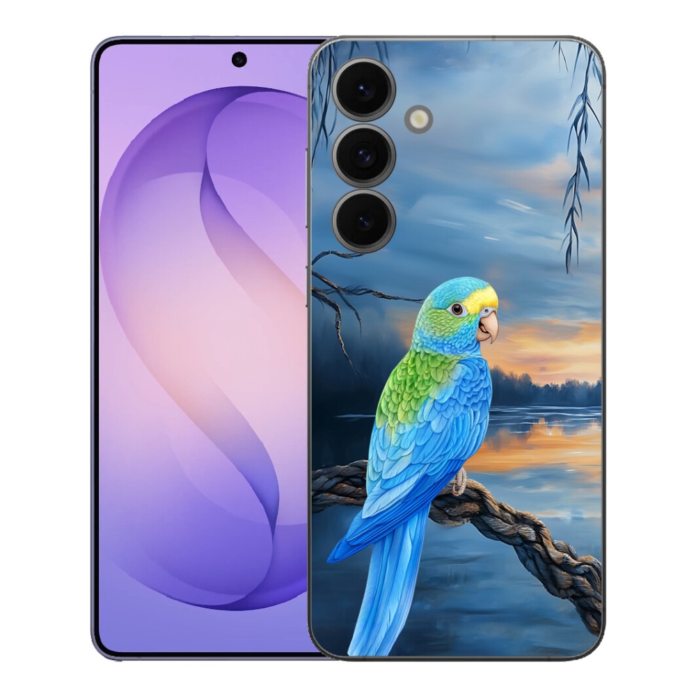 Gélový kryt mmCase na Samsung Galaxy S26 FE - modrý papagáj