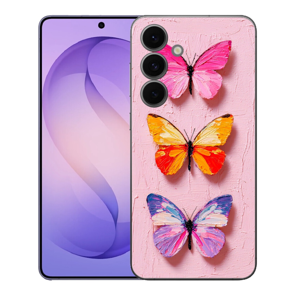 Gélový kryt mmCase na Samsung Galaxy S26 FE - motýlia trojica