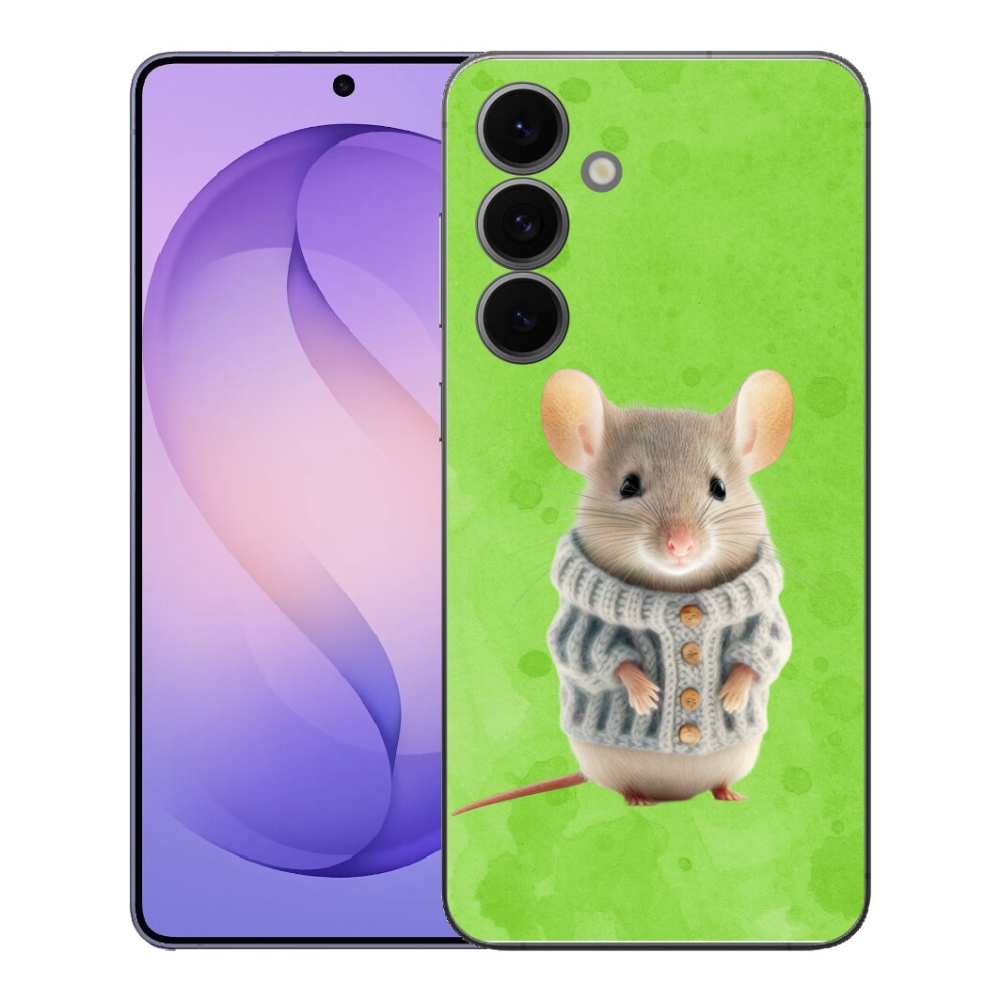 Gélový kryt mmCase na Samsung Galaxy S26 FE - myška vo svetri