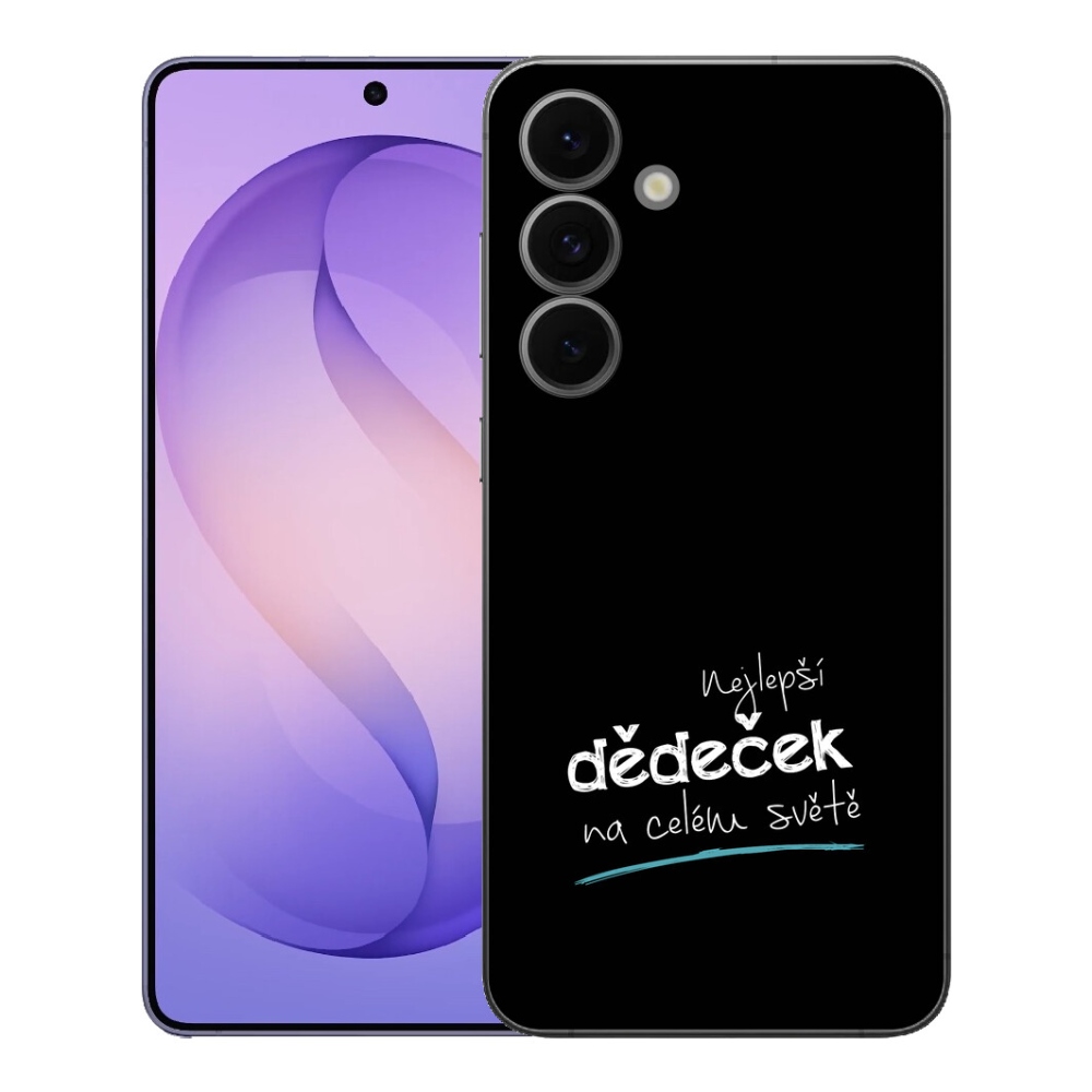 Gélový kryt mmCase na Samsung Galaxy S26 FE - najlepší starý otec 3 čierne pozadie