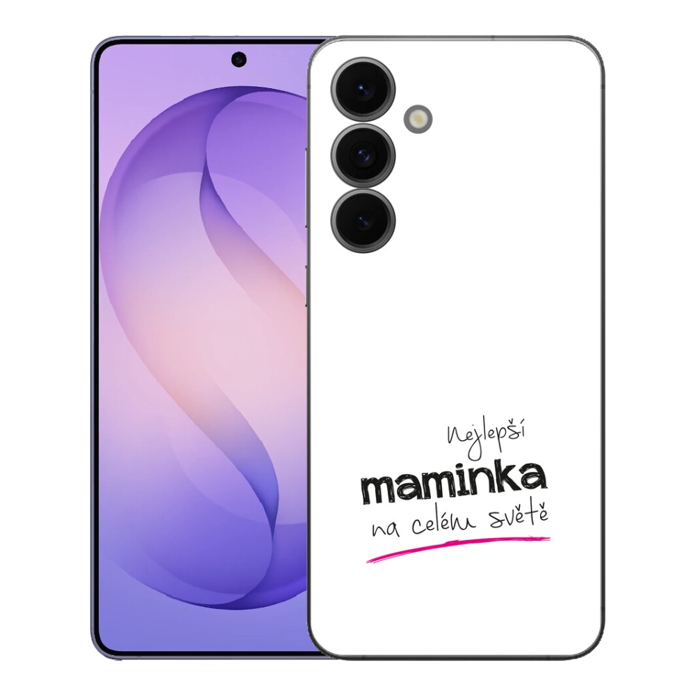 Gélový kryt mmCase na Samsung Galaxy S26 FE - najlepšia mamička 4 biele pozadie
