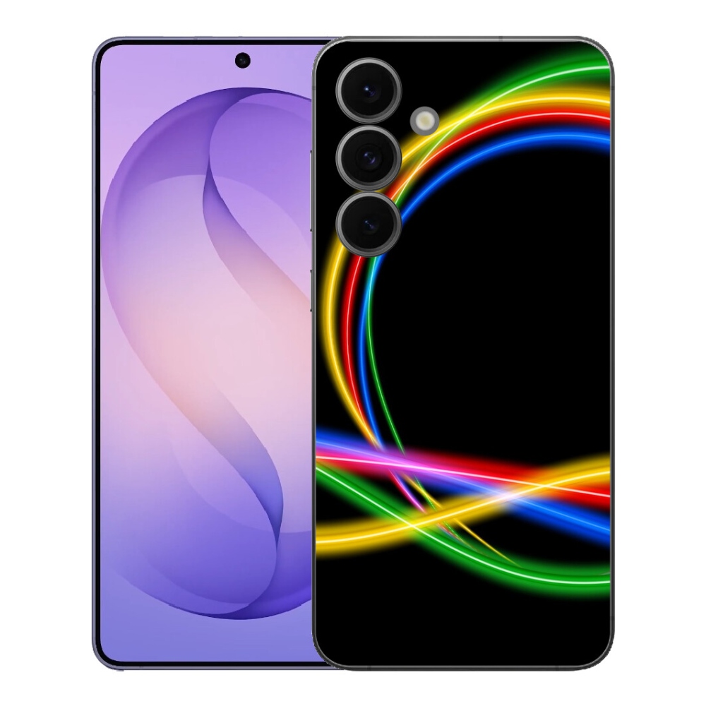 Gélový kryt mmCase na Samsung Galaxy S26 FE - neónové kruhy