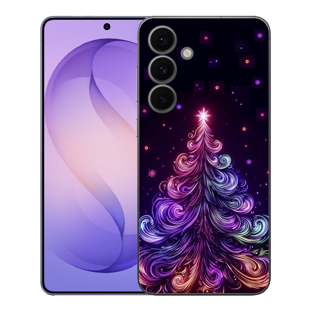 Gélový kryt mmCase na Samsung Galaxy S26 FE - neónový vianočný stromček 1