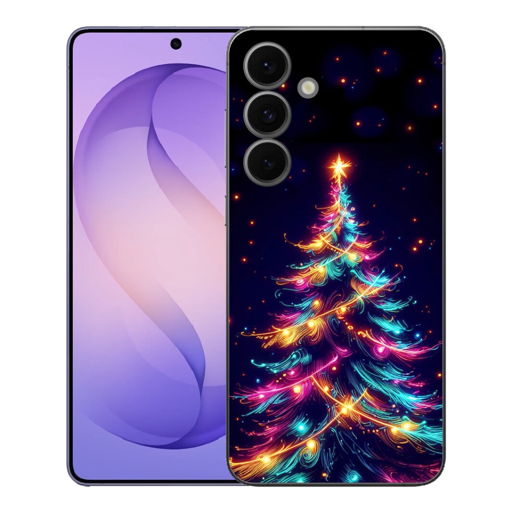 Gélový kryt mmCase na Samsung Galaxy S26 FE - neónový vianočný stromček