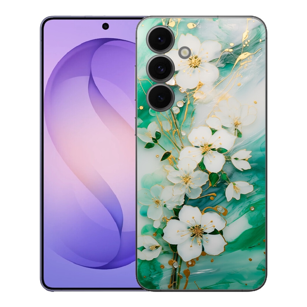 Gélový kryt mmCase na Samsung Galaxy S26 FE - nežné kvety