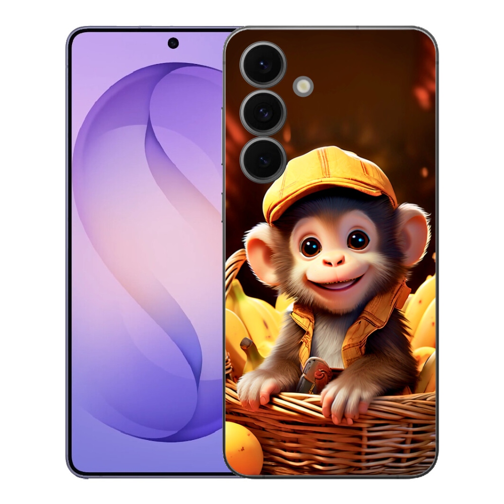 Gélový kryt mmCase na Samsung Galaxy S26 FE - opice v košíku