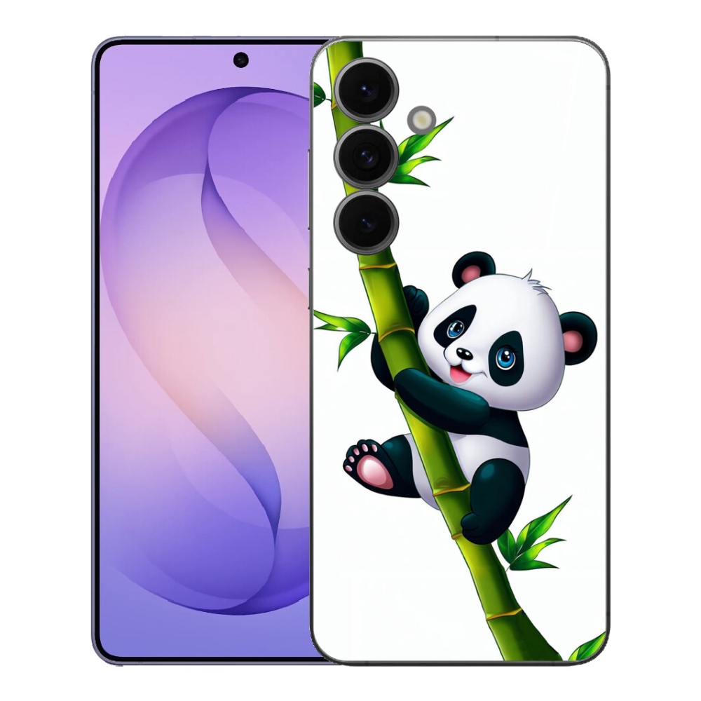 Gélový kryt mmCase na Samsung Galaxy S26 FE - panda na bambuse