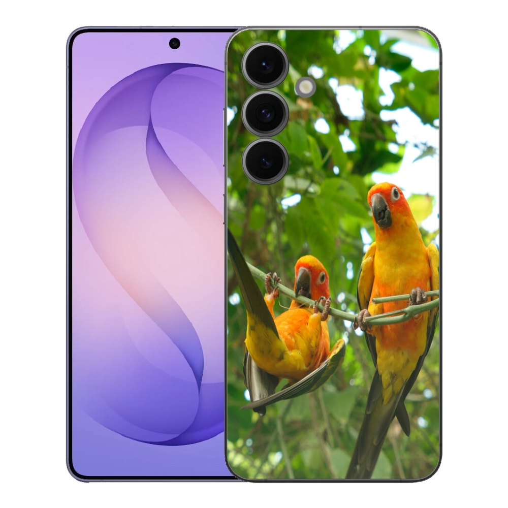 Gélový kryt mmCase na Samsung Galaxy S26 FE - papagáje aratingy
