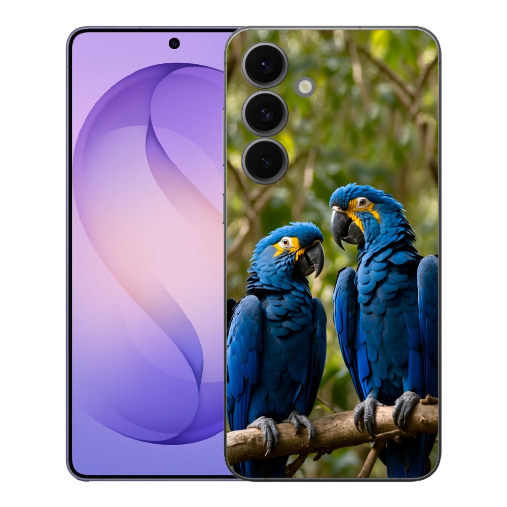 Gélový kryt mmCase na Samsung Galaxy S26 FE - papagájové duo