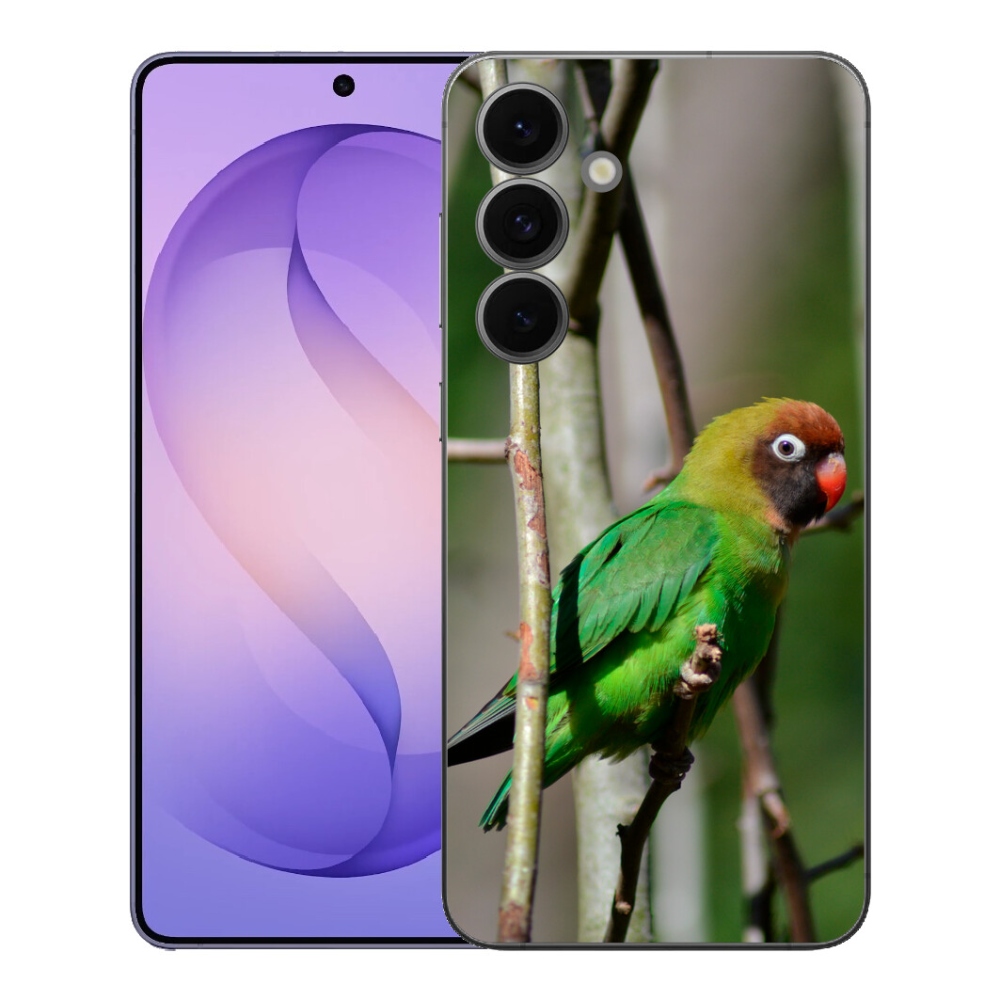 Gélový kryt mmCase na Samsung Galaxy S26 FE - papagáj agapornis