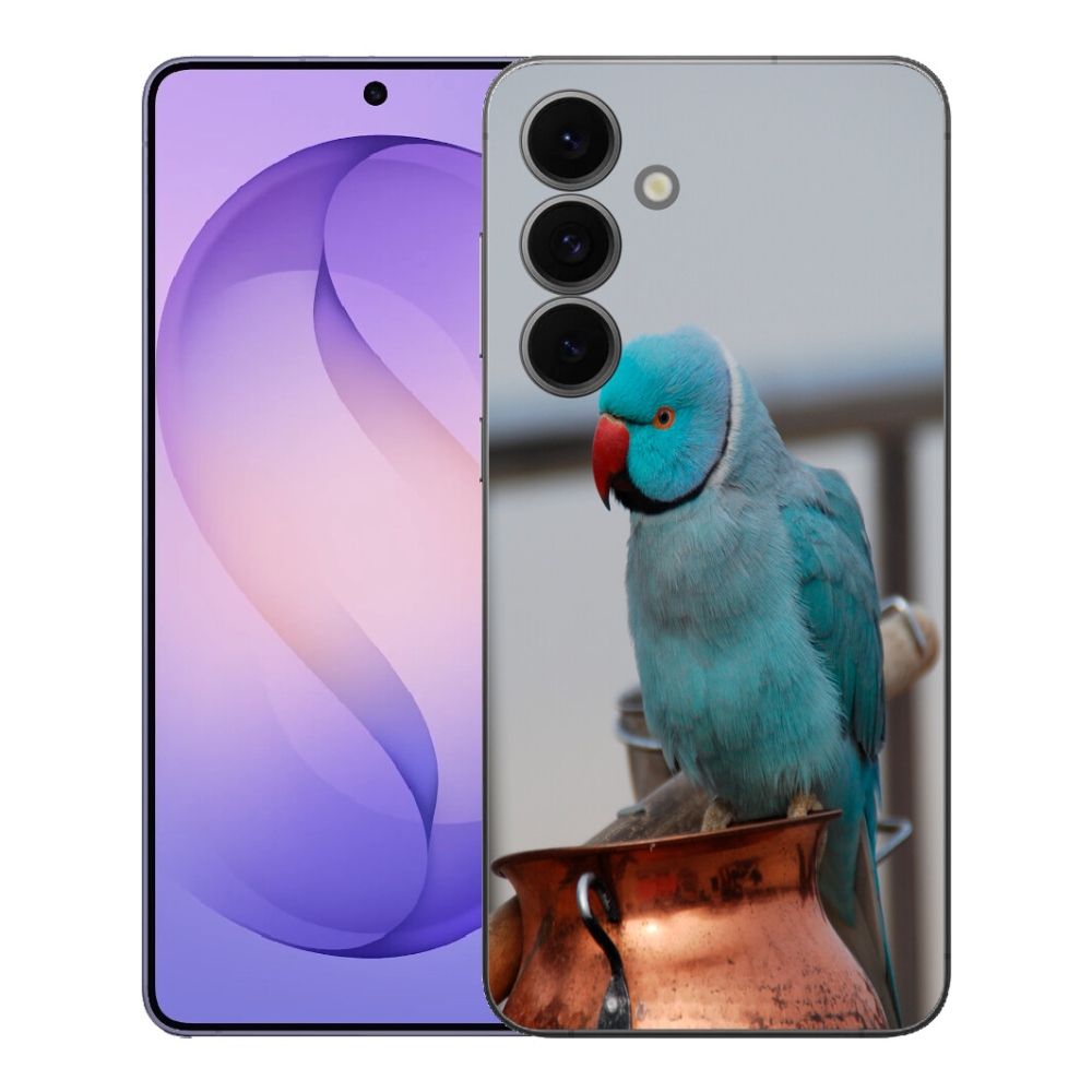 Gélový kryt mmCase na Samsung Galaxy S26 FE - papagáj alexander modrý