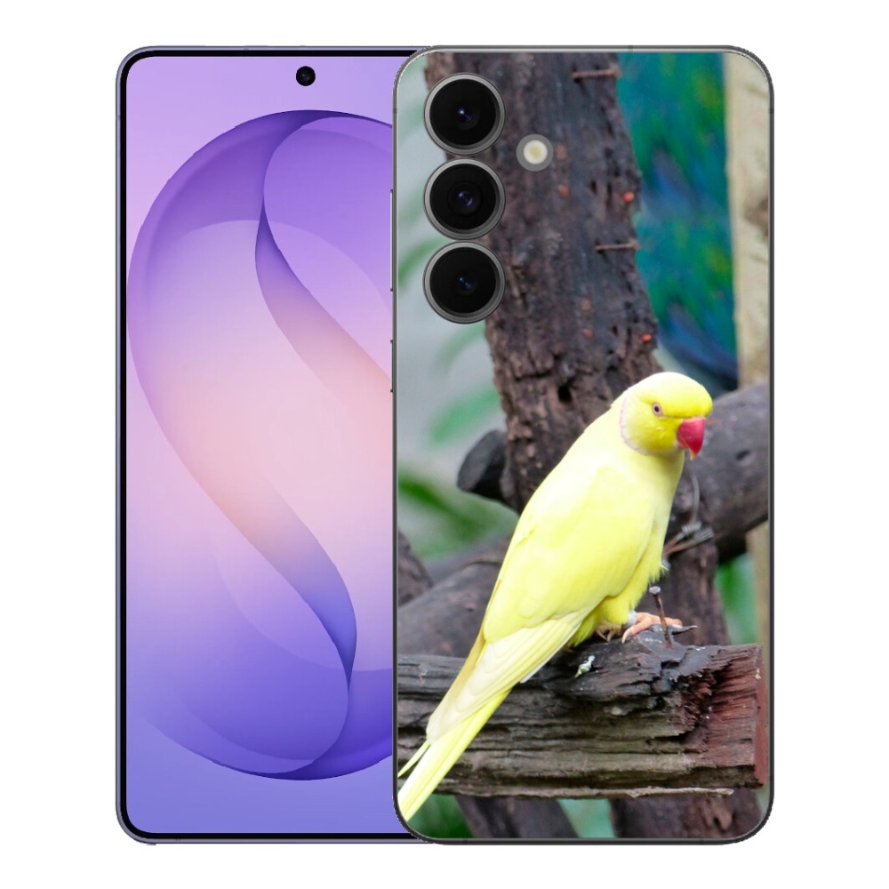 Gélový kryt mmCase na Samsung Galaxy S26 FE - papagáj alexander žltý