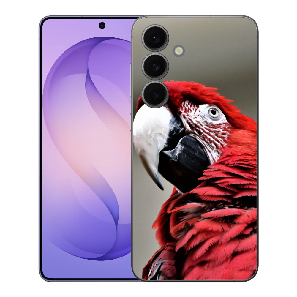 Gélový kryt mmCase na Samsung Galaxy S26 FE - papagáj ara červený