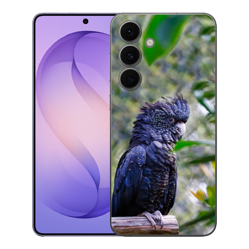 Gélový kryt mmCase na Samsung Galaxy S26 FE - papagáj kakadu čierny