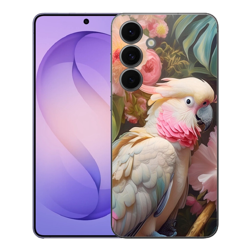 Gélový kryt mmCase na Samsung Galaxy S26 FE - papagáj kakadu ružový 2