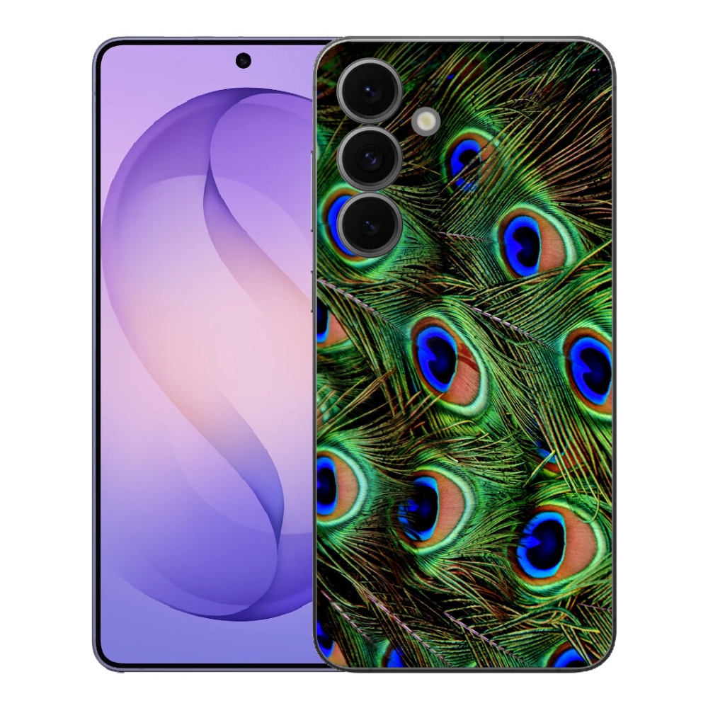 Gélový kryt mmCase na Samsung Galaxy S26 FE - pávie perie
