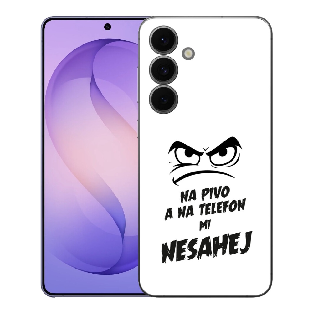 Gélový kryt mmCase na Samsung Galaxy S26 FE - pivný motív 2 biele pozadie