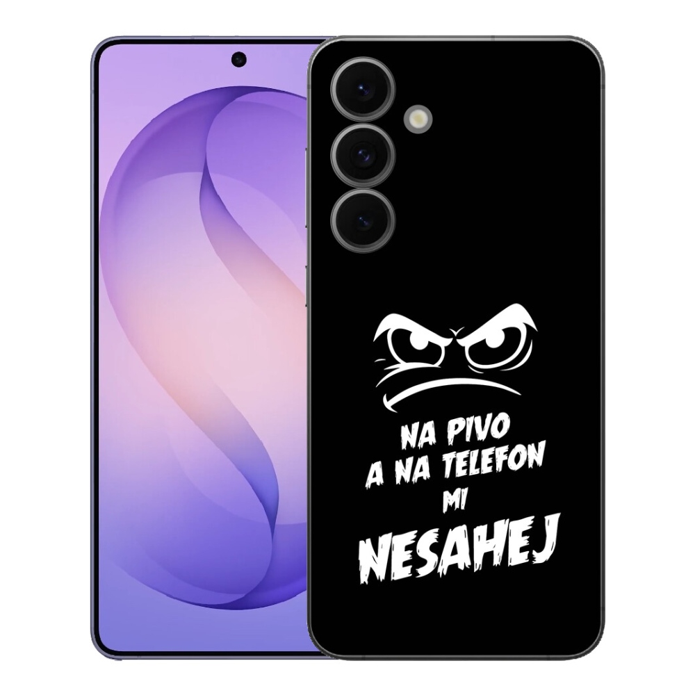 Gélový kryt mmCase na Samsung Galaxy S26 FE - pivný motív 2 čierne pozadie