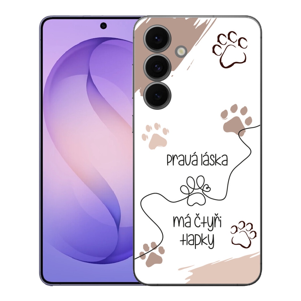 Gélový kryt mmCase na Samsung Galaxy S26 FE - psí motív 1 biele pozadie