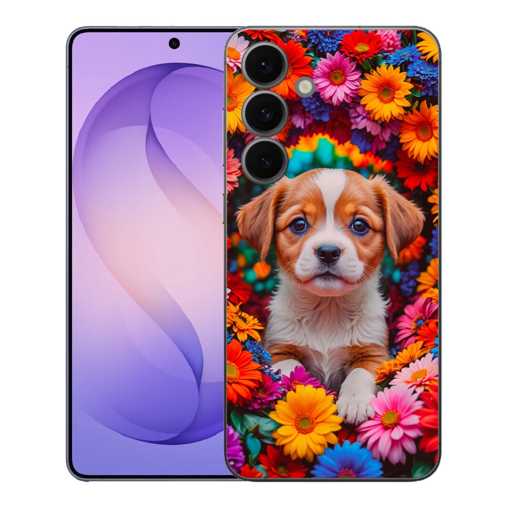 Gélový kryt mmCase na Samsung Galaxy S26 FE - roztomilé šteňa