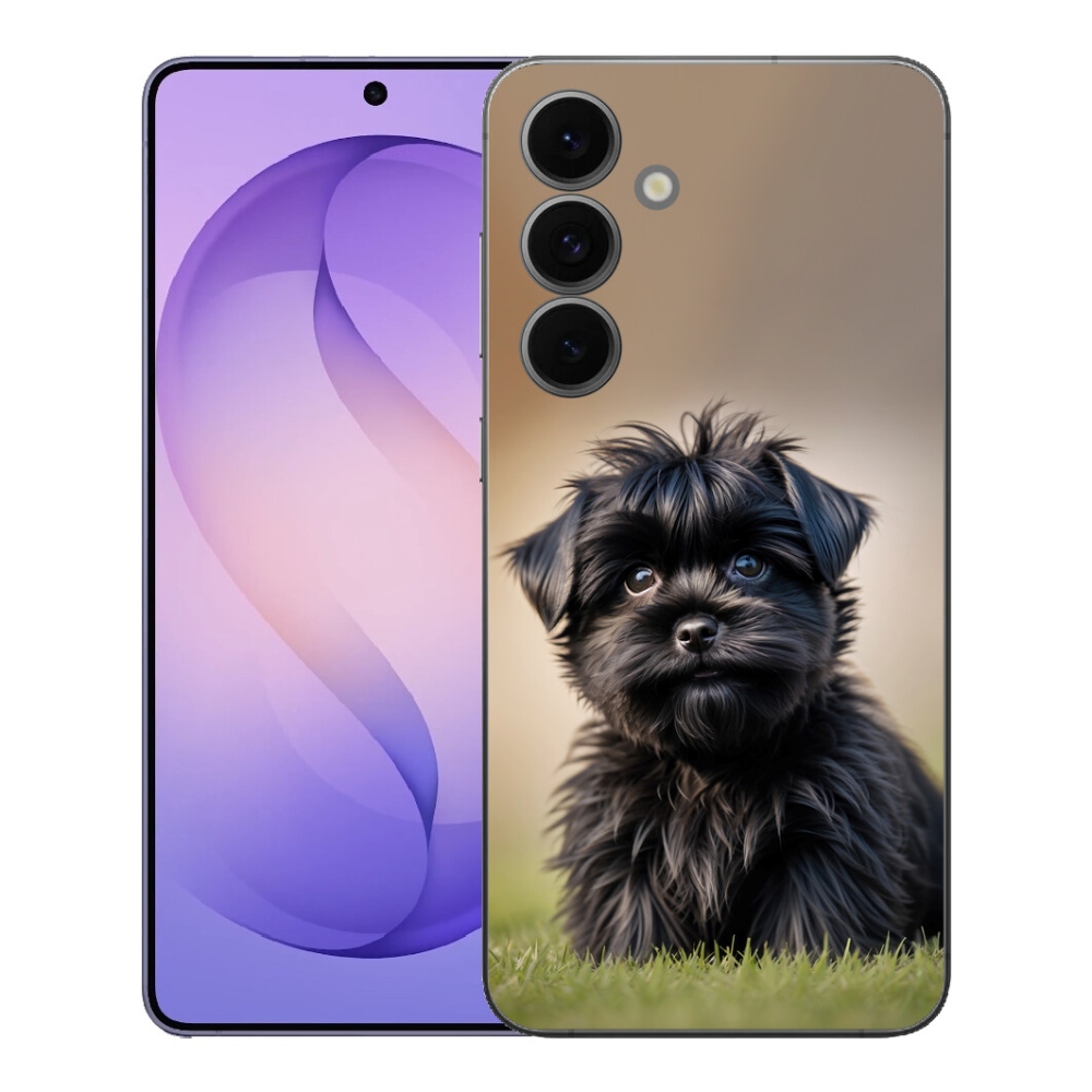 Gélový kryt mmCase na Samsung Galaxy S26 FE - roztomilý čierny psík