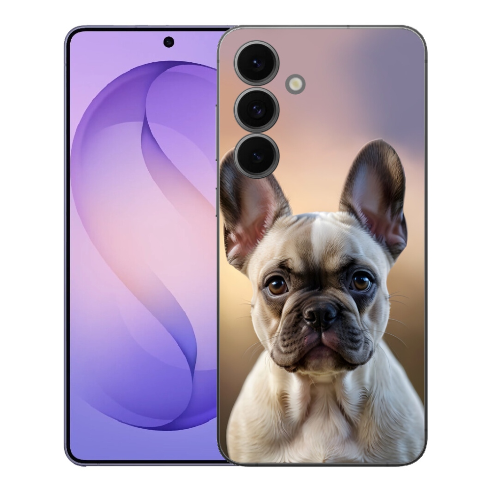 Gélový kryt mmCase na Samsung Galaxy S26 FE - roztomilý francúzsky buldoček