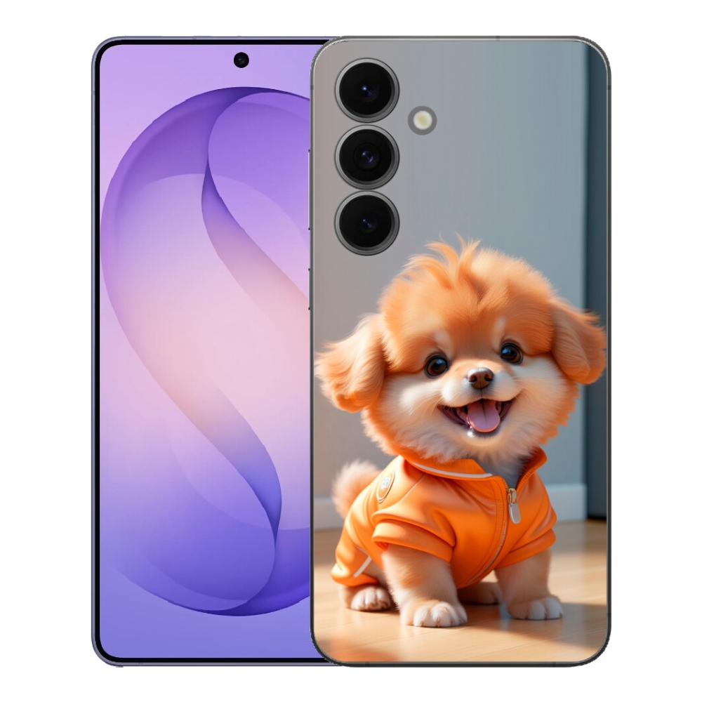 Gélový kryt mmCase na Samsung Galaxy S26 FE - roztomilý pomeranian v mikine