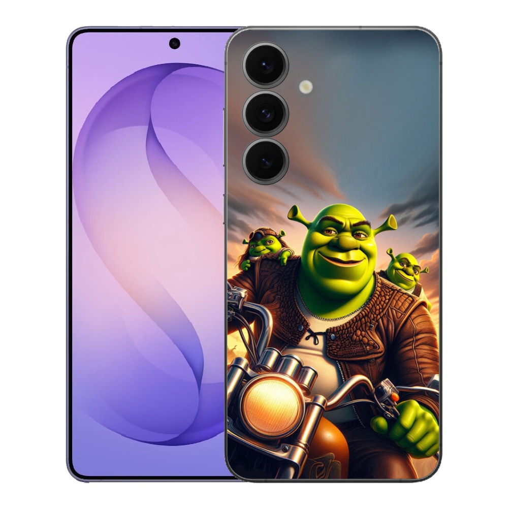 Gélový kryt mmCase na Samsung Galaxy S26 FE - shrek na motorke
