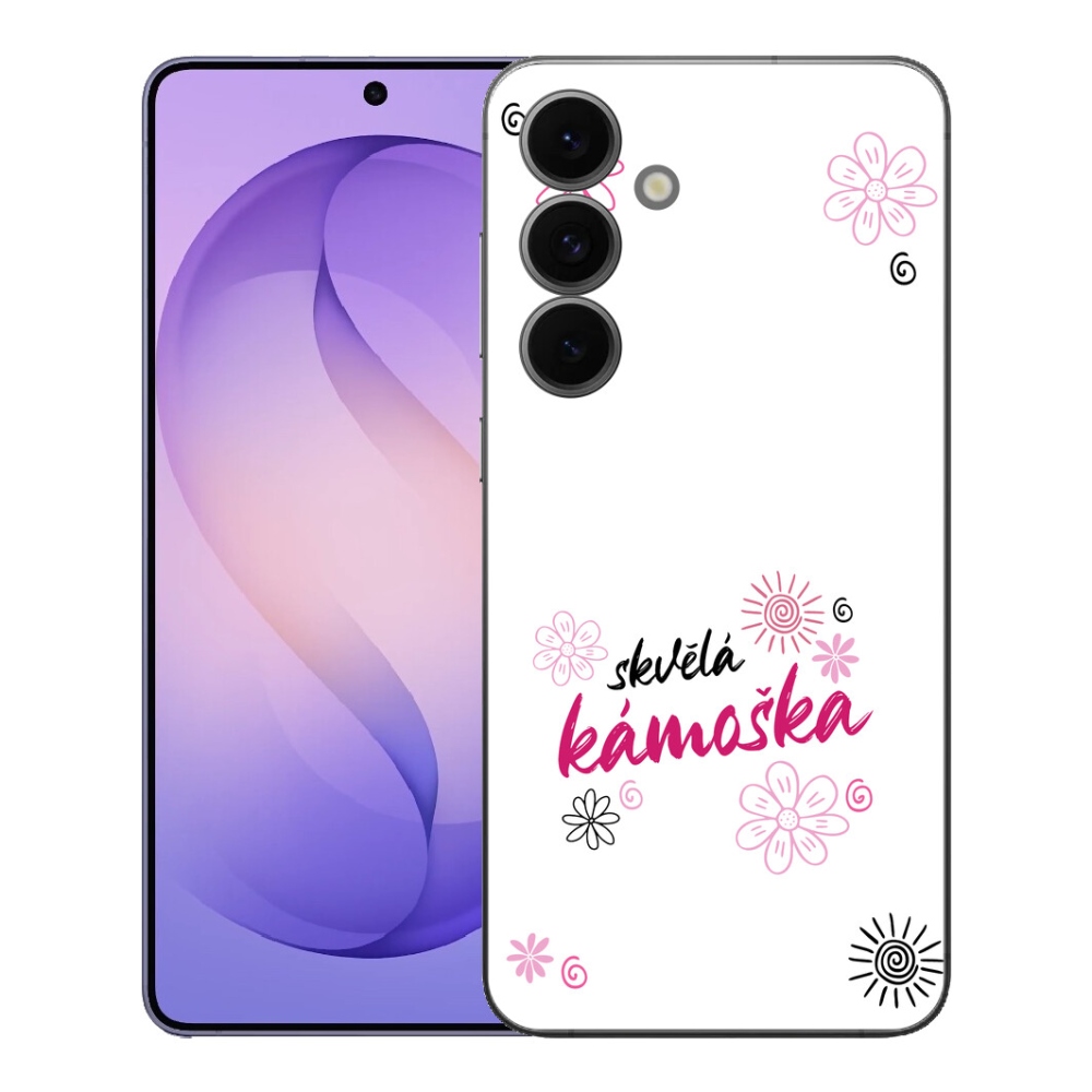 Gélový kryt mmCase na Samsung Galaxy S26 FE - skvelá kamoška biele pozadie