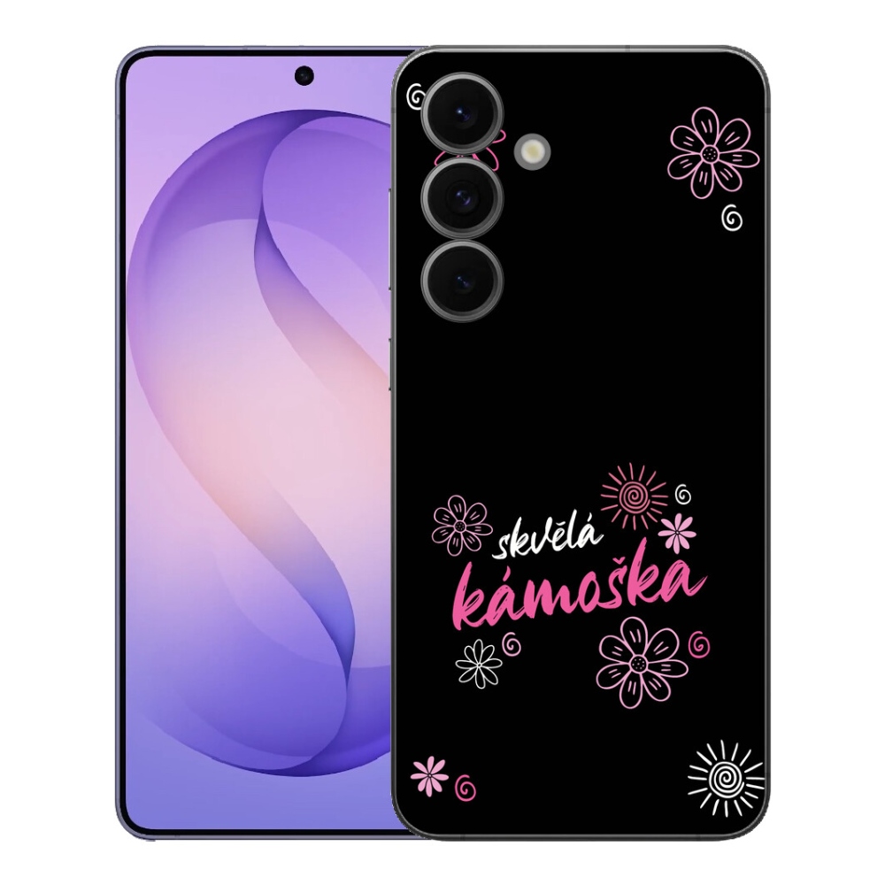 Gélový kryt mmCase na Samsung Galaxy S26 FE - skvelá kamoška čierne pozadie