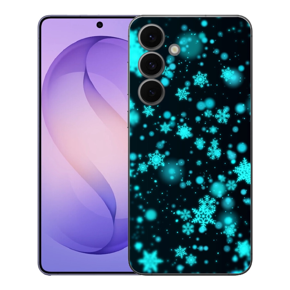 Gélový kryt mmCase na Samsung Galaxy S26 FE - snehové vločky 1