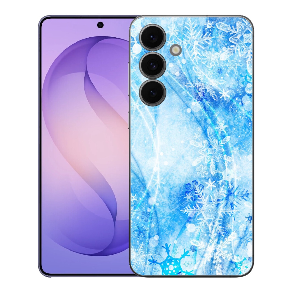 Gélový kryt mmCase na Samsung Galaxy S26 FE - snehové vločky