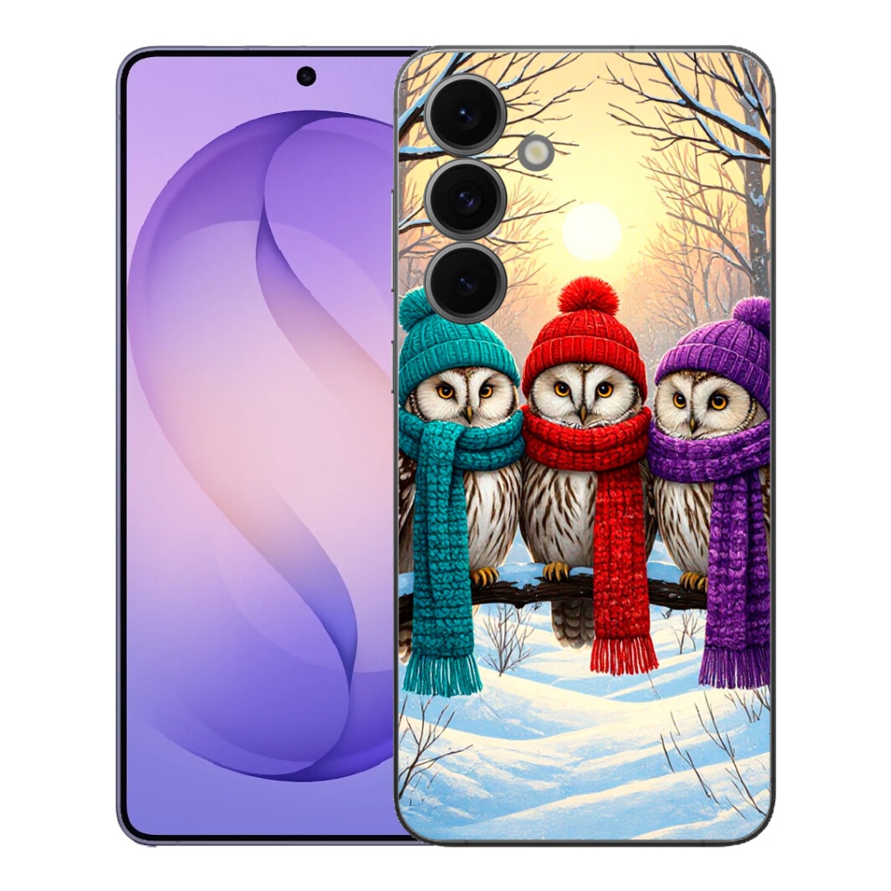 Gélový kryt mmCase na Samsung Galaxy S26 FE - soví priatelia