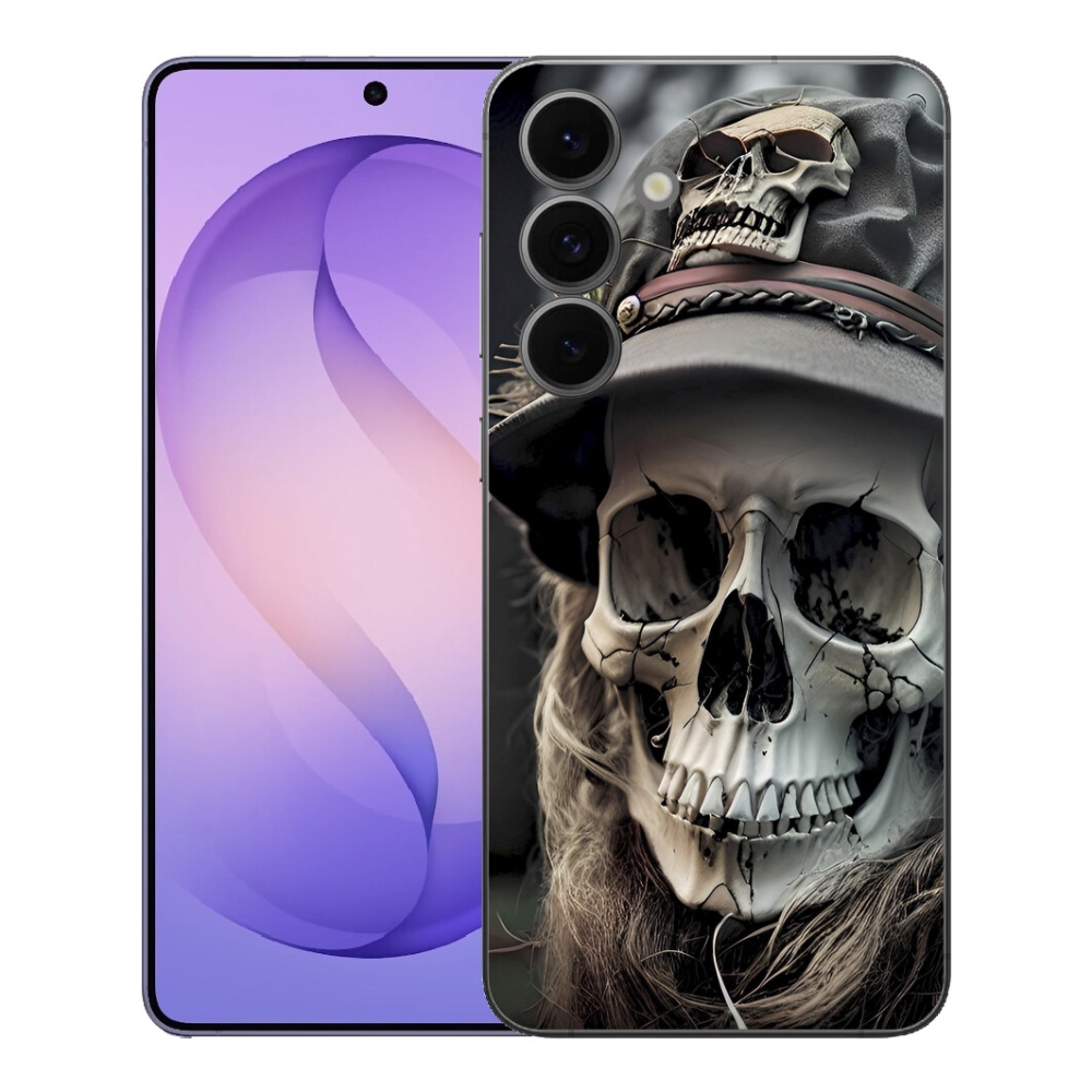 Gélový kryt mmCase na Samsung Galaxy S26 FE - tmavá lebka