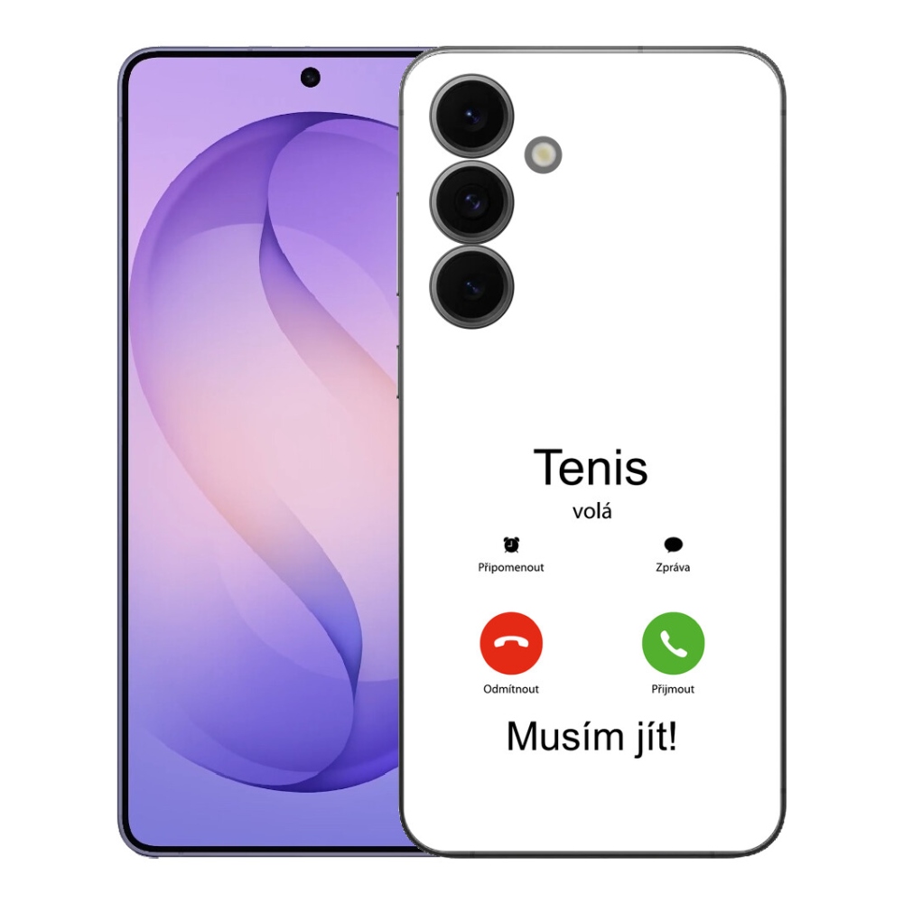 Gélový kryt mmCase na Samsung Galaxy S26 FE - tenis volá biele pozadie