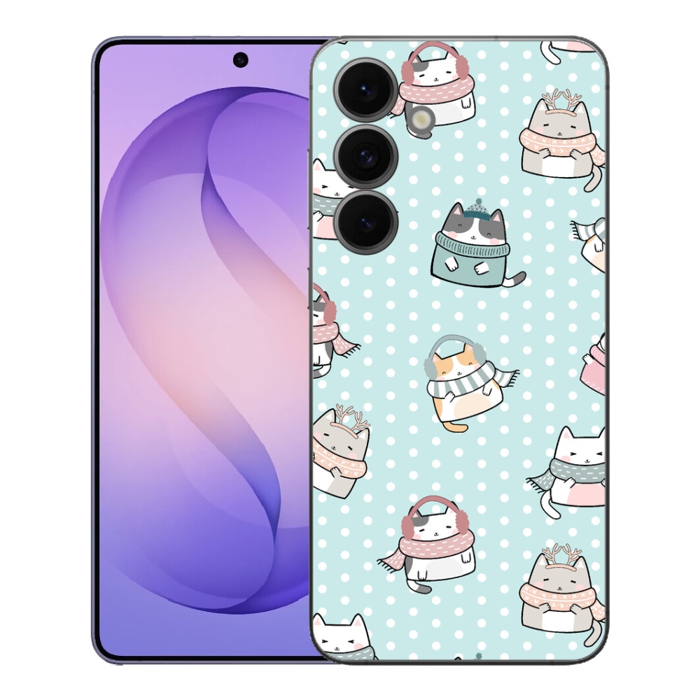 Gélový kryt mmCase na Samsung Galaxy S26 FE - vianočné mačičky 2