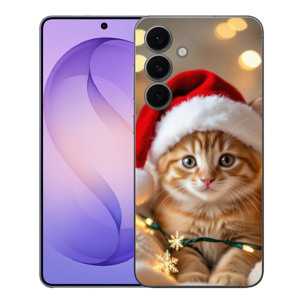Gélový kryt mmCase na Samsung Galaxy S26 FE - vianočné mačiatko