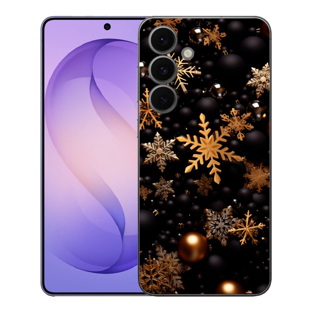 Gélový kryt mmCase na Samsung Galaxy S26 FE - vianočné padajúce vločky 2
