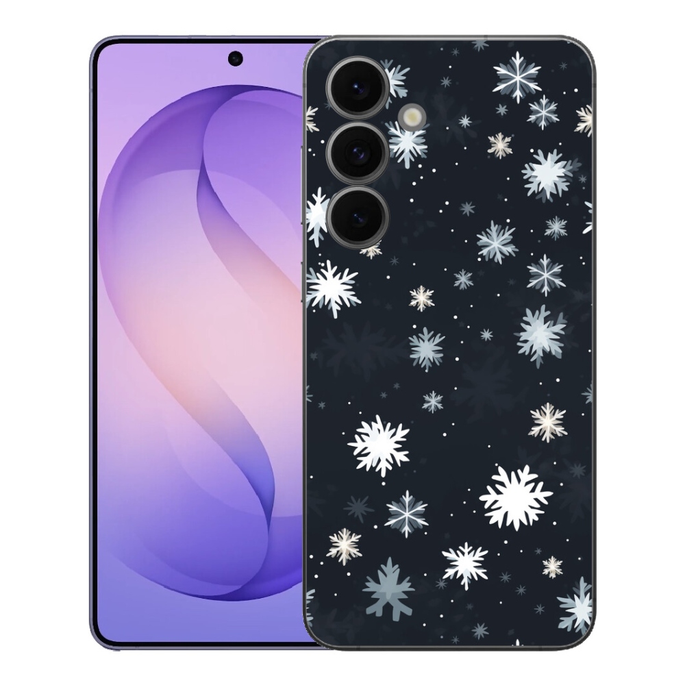 Gélový kryt mmCase na Samsung Galaxy S26 FE - vianočné padajúce vločky 3