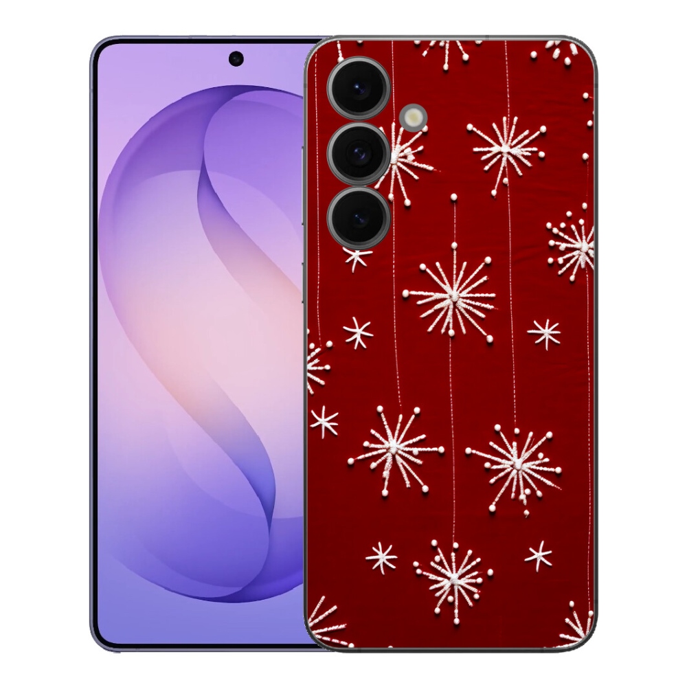 Gélový kryt mmCase na Samsung Galaxy S26 FE - vianočné padajúce vločky