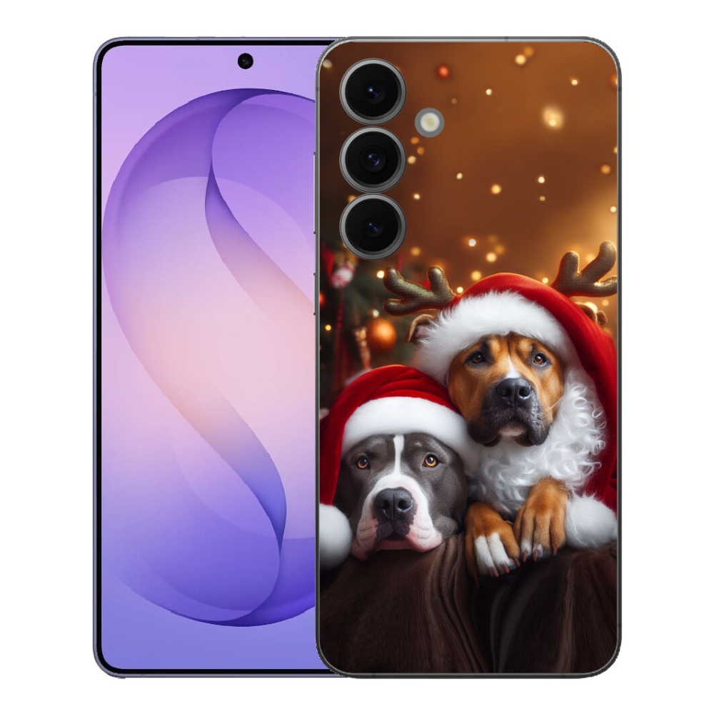 Gélový kryt mmCase na Samsung Galaxy S26 FE - vianočné psy
