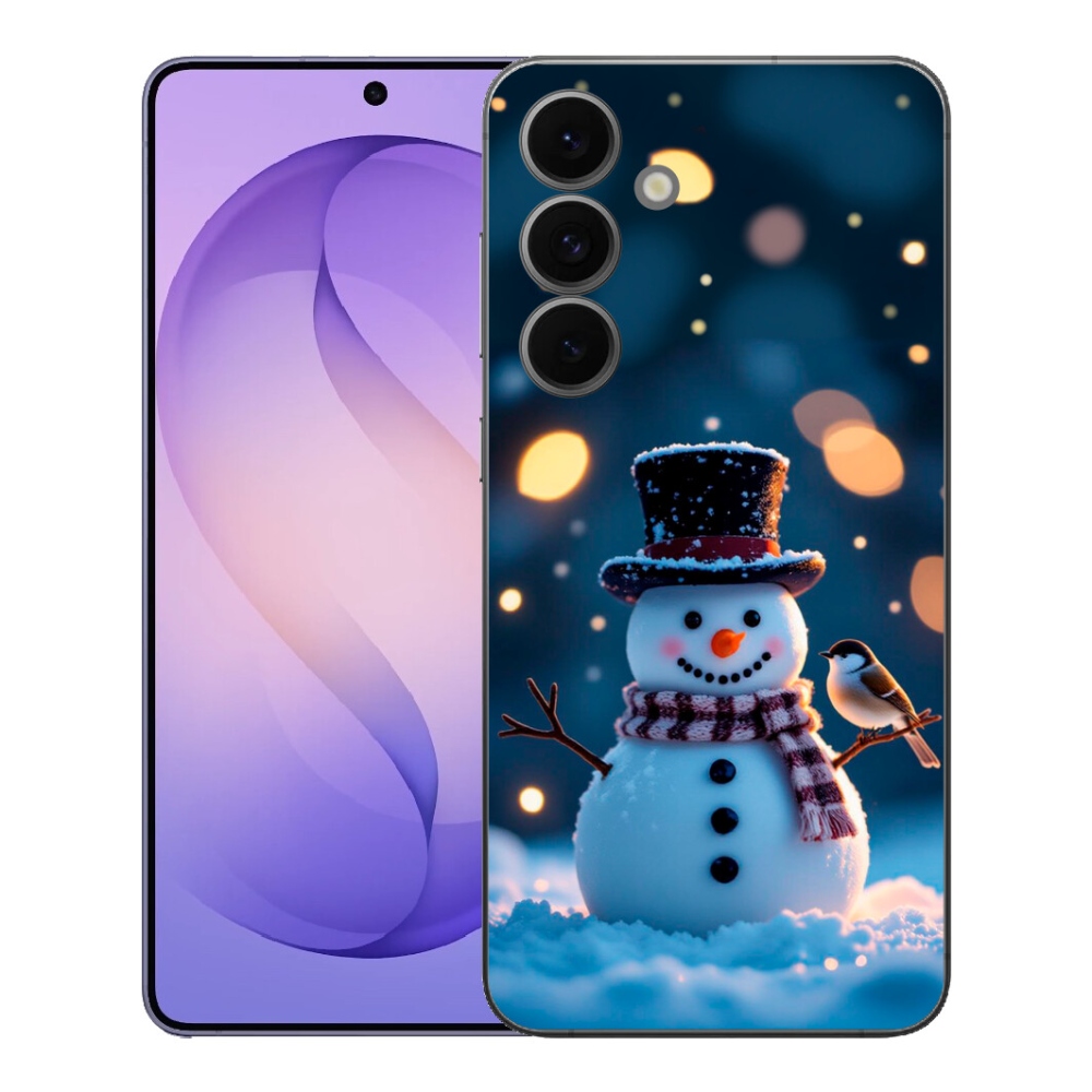 Gélový kryt mmCase na Samsung Galaxy S26 FE - vianočný snehuliak