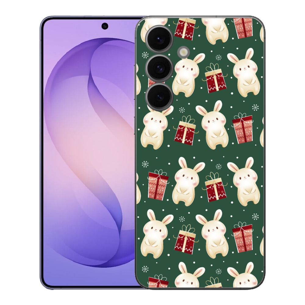 Gélový kryt mmCase na Samsung Galaxy S26 FE - vianočné zajačikovia