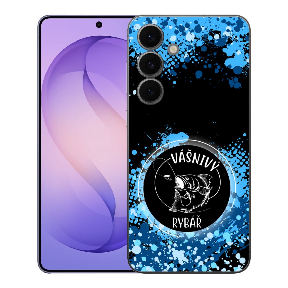 Gélový kryt mmCase na Samsung Galaxy S26 FE - vášnivý rybár čierne pozadie