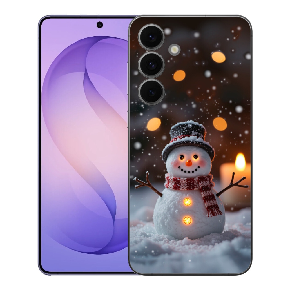 Gélový kryt mmCase na Samsung Galaxy S26 FE - veselý snehuliak