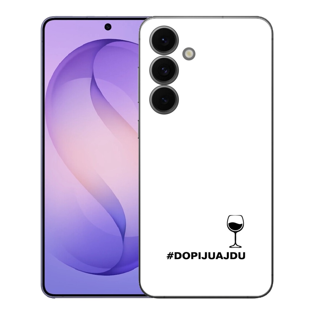 Gélový kryt mmCase na Samsung Galaxy S26 FE - vínny motív biele pozadie