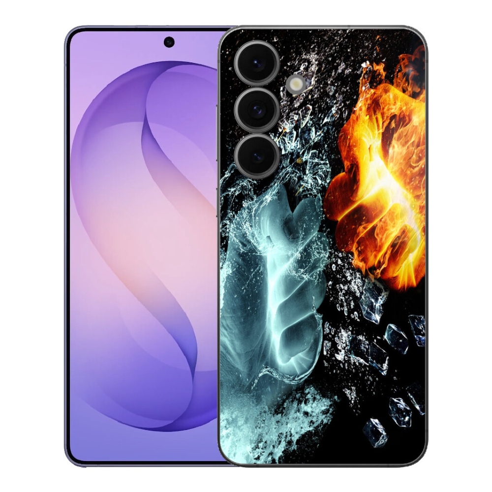 Gélový kryt mmCase na Samsung Galaxy S26 FE - voda a oheň