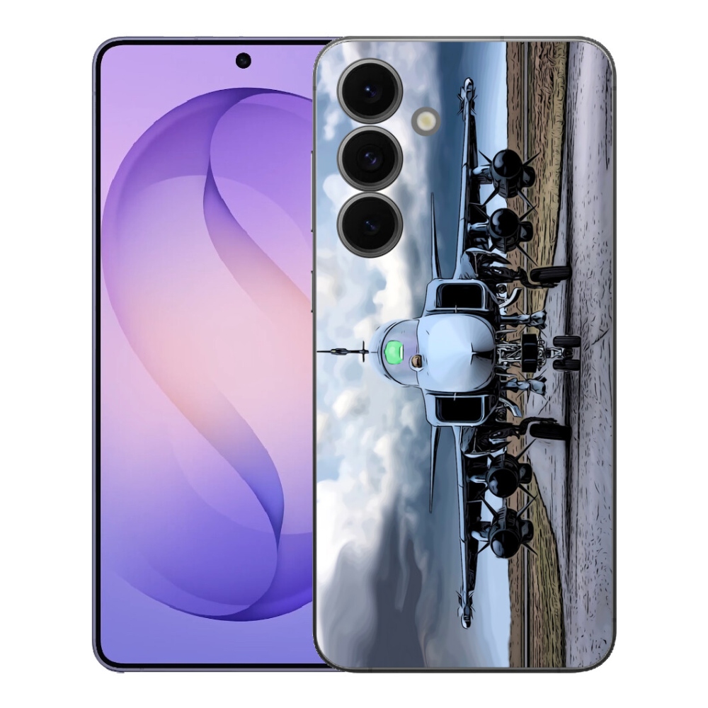 Gélový kryt mmCase na Samsung Galaxy S26 FE - vojenské lietadlo